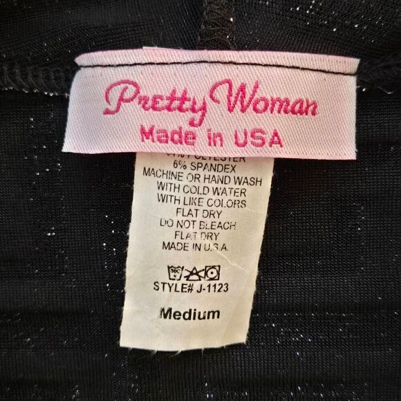 Pretty Woman Metallic Dressy Open Black Grey Lightweight Cardigan Medium - Picture 5 of 10